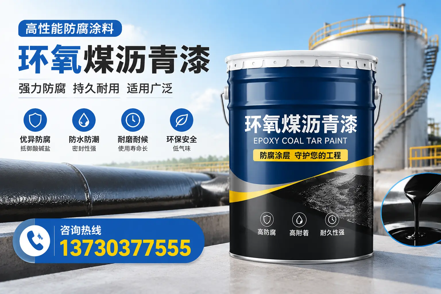 环氧煤沥青漆的耐久性分析，适合沈阳的使用场景